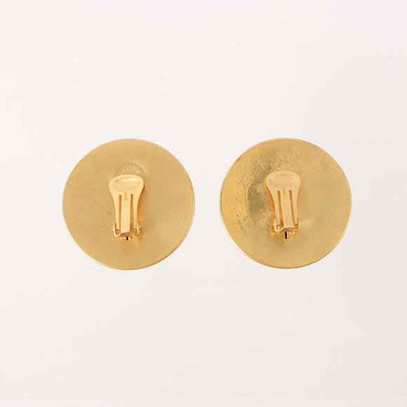 CELINE Star Motif Round Logo Earrings - Picture 2 of 3